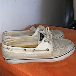 sequin sperry top siders